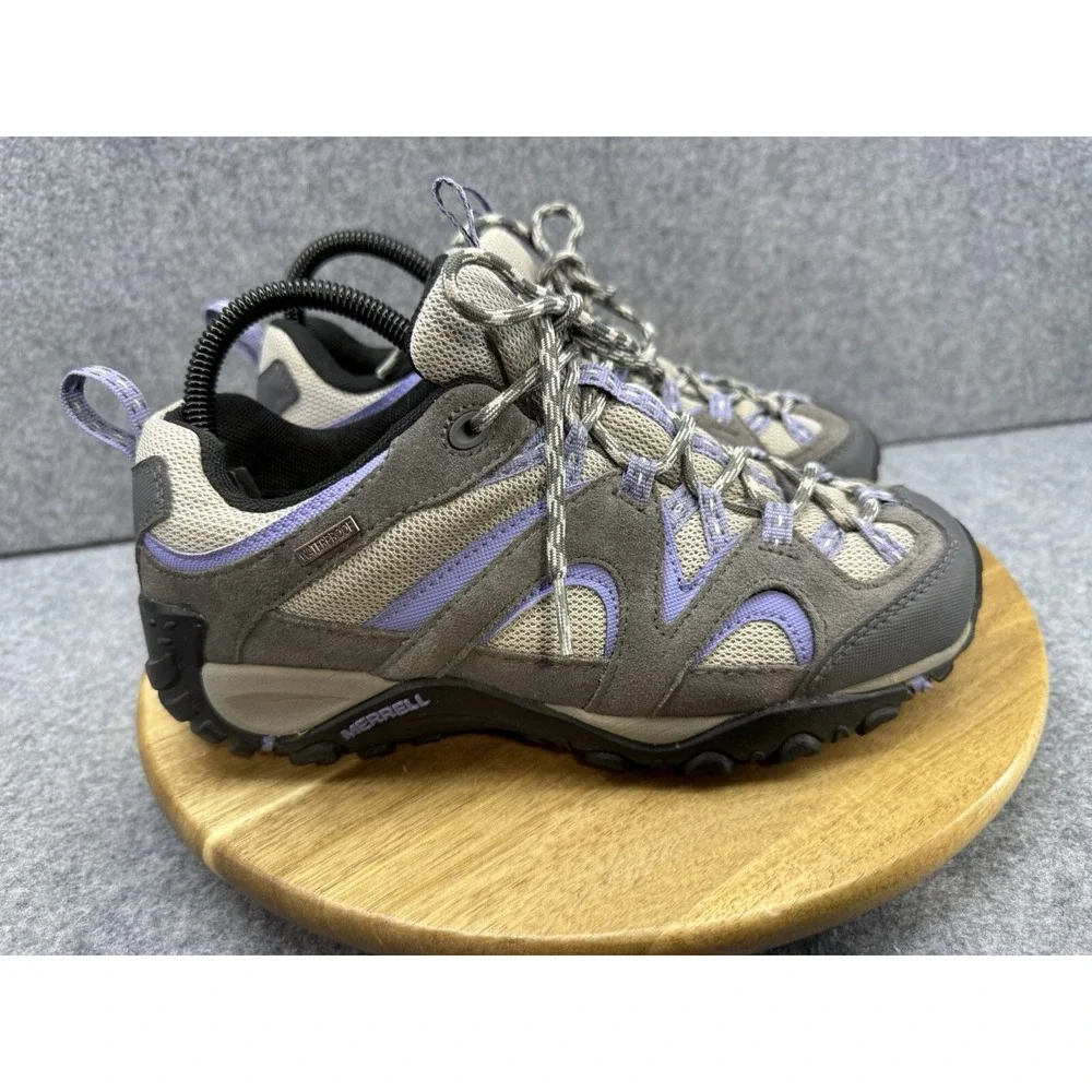 Merrell Women's Taupe and Lavender Hiking Sneakers - Picture 4 of 12